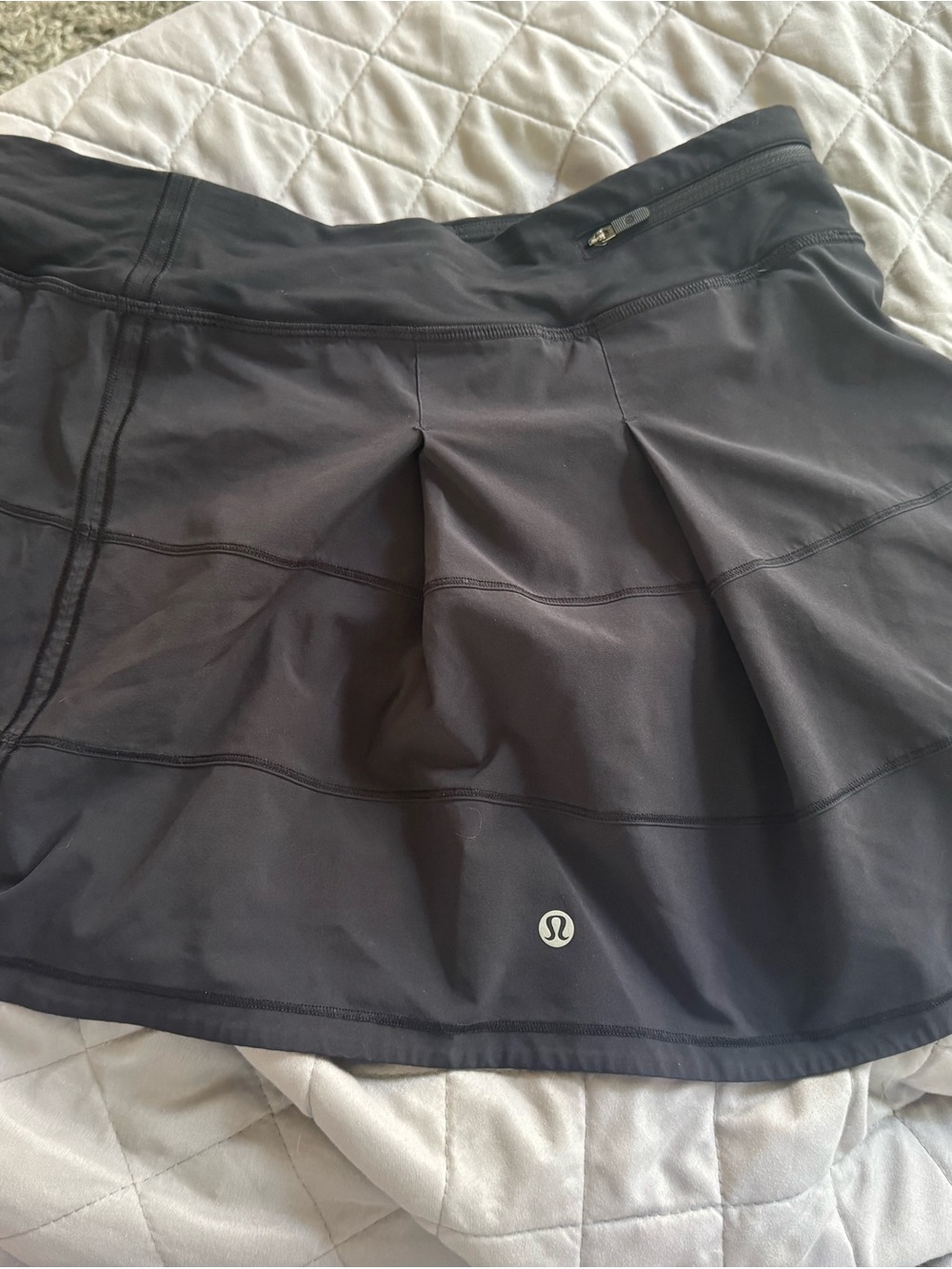 lululemon athletica Black Skater Tennis Skirt with Zip Pocket